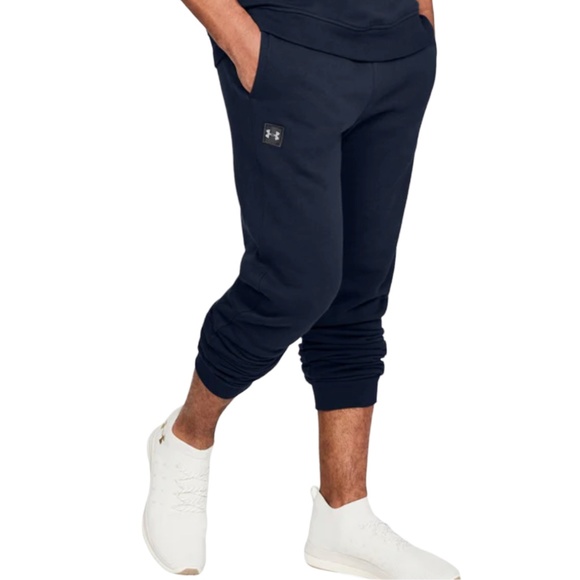 💖MEGA SALE💖Under Armour UA Rival Fleece Pants Blue Men's  1320740 408 - Picture 4 of 9